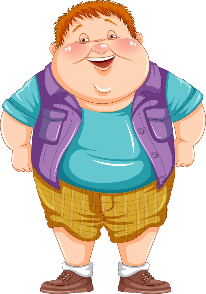 Plus Size Boy Cartoon Character